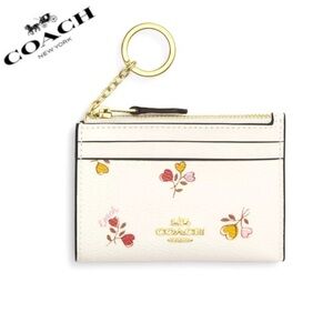 NWT COACH Mini Skinny Id Case‎ With Heart Print